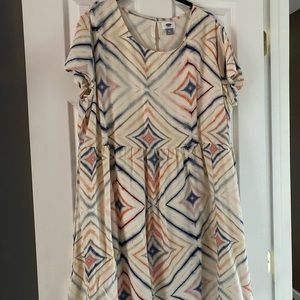 Gently Used Midi Old Navy Dress multicolored